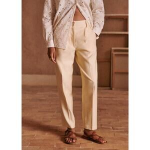 S�zane 'Cyprien' White Straight Pants Size 6